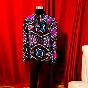 1-State multi colored top, size XS, purple, blue and pink.